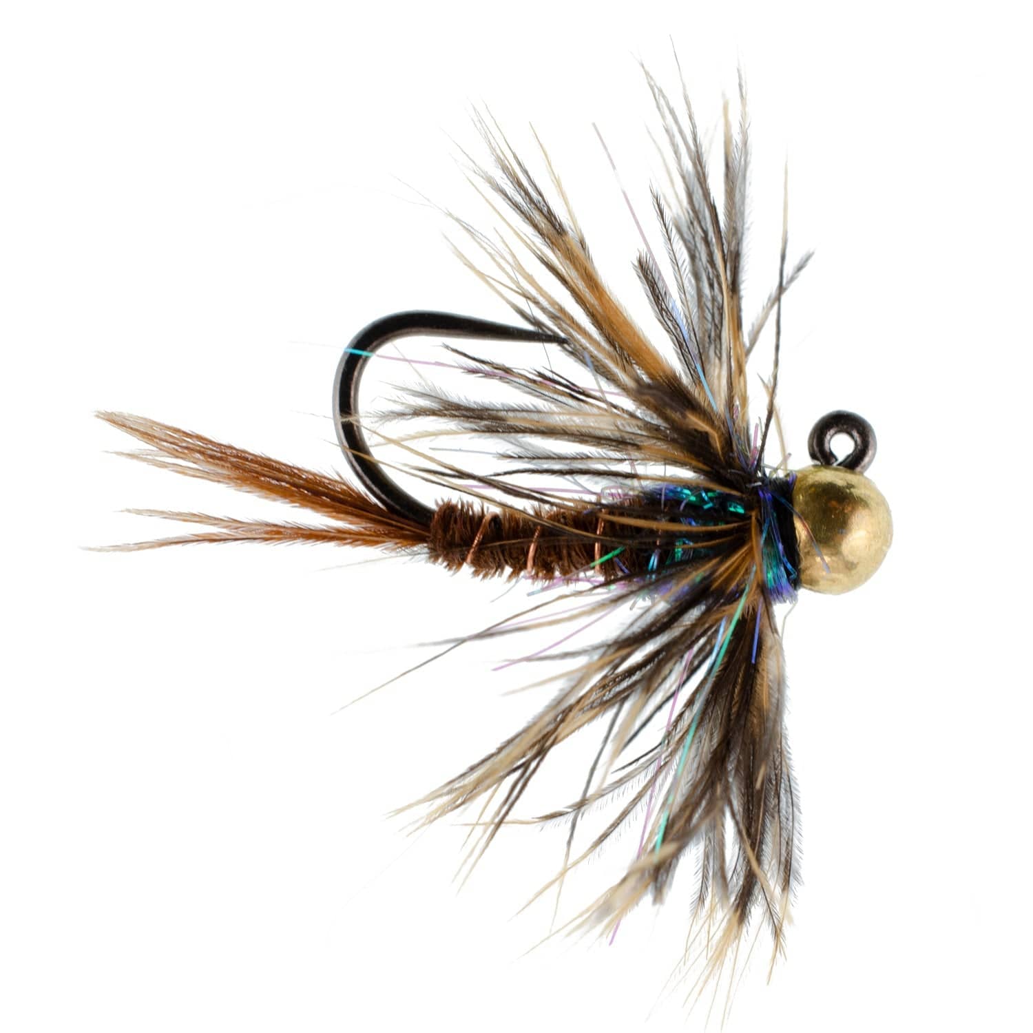 The Fly Fishing Place Trout Wet Flies Tungsten Bead Soft Hackle Pheasant Tail Tactical Jig Czech Nymph Euro Nymphing Fly - 6 Flies Size 12