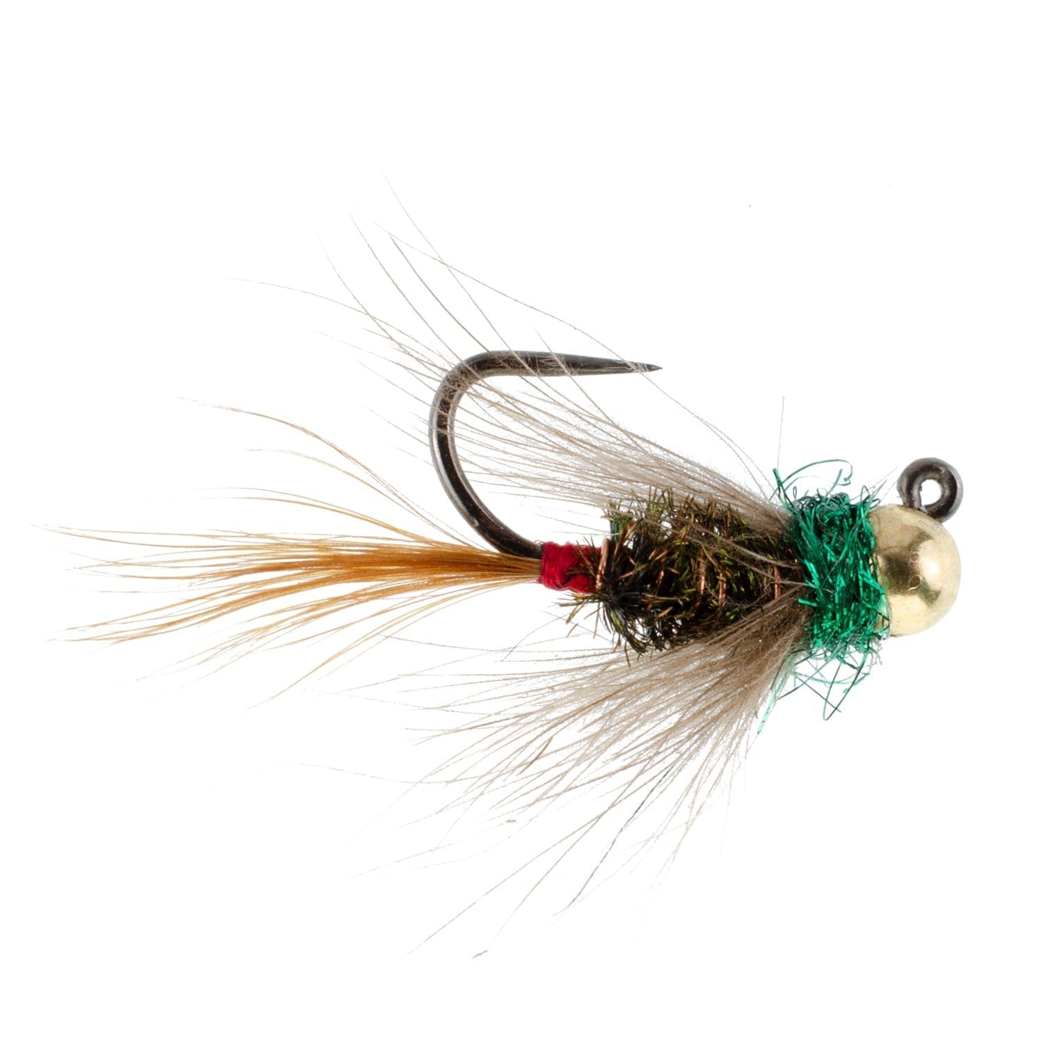 The Fly Fishing Place Trout Wet Flies Tungsten Bead Tactical CDC Frenchie Czech Nymph Euro Nymphing Fly - 1 Dozen Flies Size 14