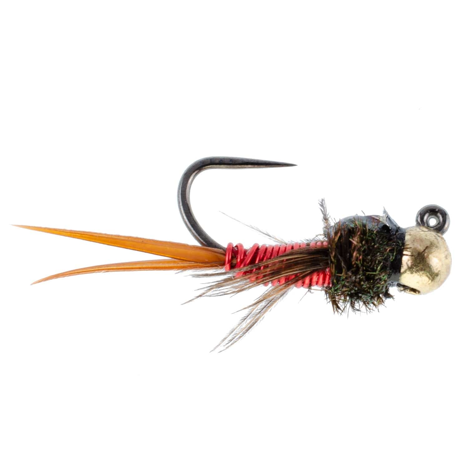 The Fly Fishing Place Trout Wet Flies Tungsten Bead Tactical Jig Copper John Red Czech Nymph Euro Nymphing Fly - 6 Flies Size 14