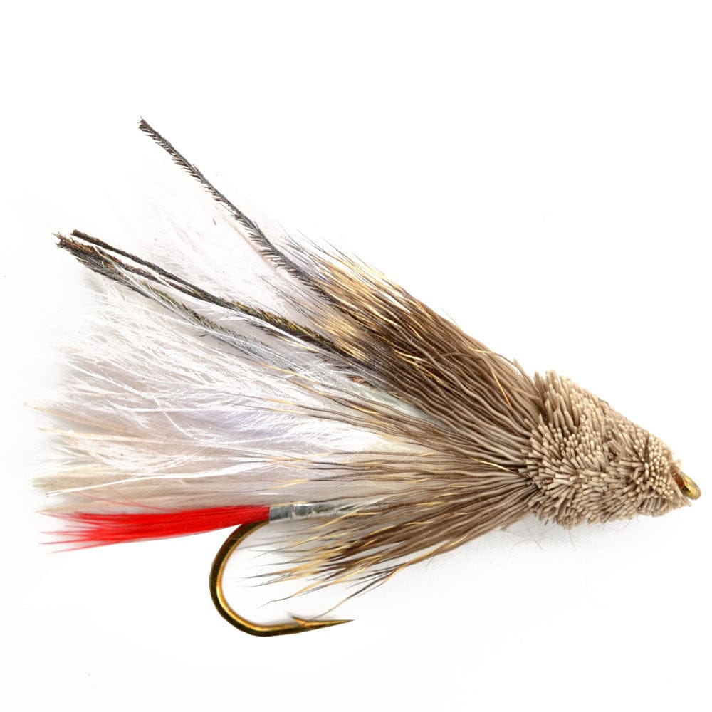 The Fly Fishing Place Trout Wet Flies White Marabou Muddler Minnow Streamer Flies - 4 Fly Fishing Flies - Hook Size 8