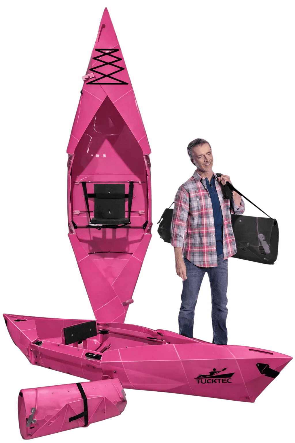 Tucktec Folding Kayaks Sporting Goods > Outdoor Recreation > Boating & Water Sports > Boating & Rafting >Foldable Kayaks Tucktec Pro Folding Kayak | Hard-Shell | 2-minute Set-up | Foldable, Portable Kayak