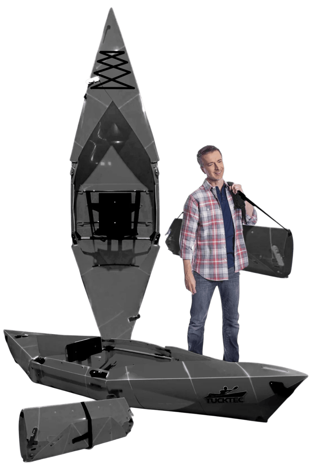Tucktec Folding Kayaks Sporting Goods > Outdoor Recreation > Boating & Water Sports > Boating & Rafting >Foldable Kayaks Tucktec Pro Folding Kayak | Hard-Shell | 2-minute Set-up | Foldable, Portable Kayak
