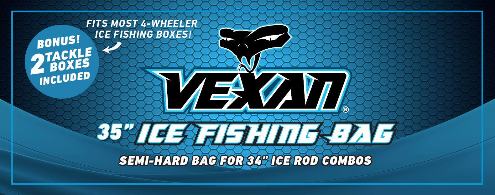VEXAN® Fishing Reel Accessories 35" Ice Fishing Combo Rod & Reel Tackle Bag