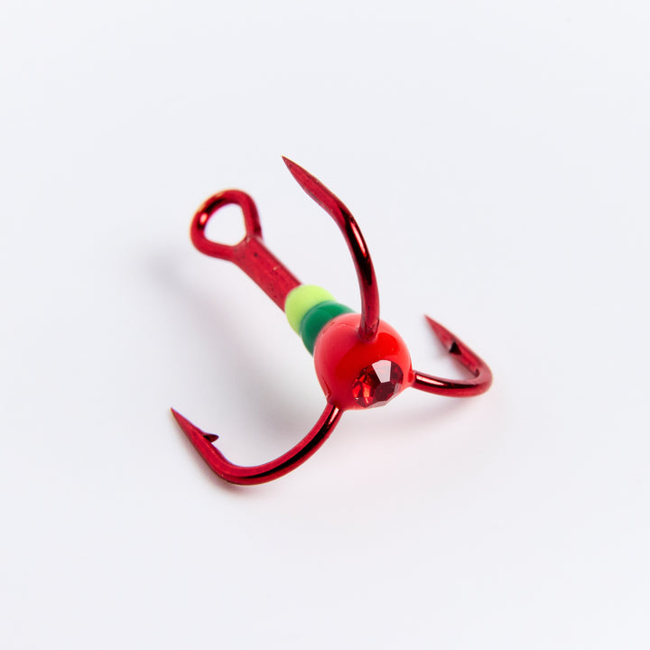 VEXAN® Hooks #4 / Red Crystal Crystal Reaper Treble Hooks (6pk)