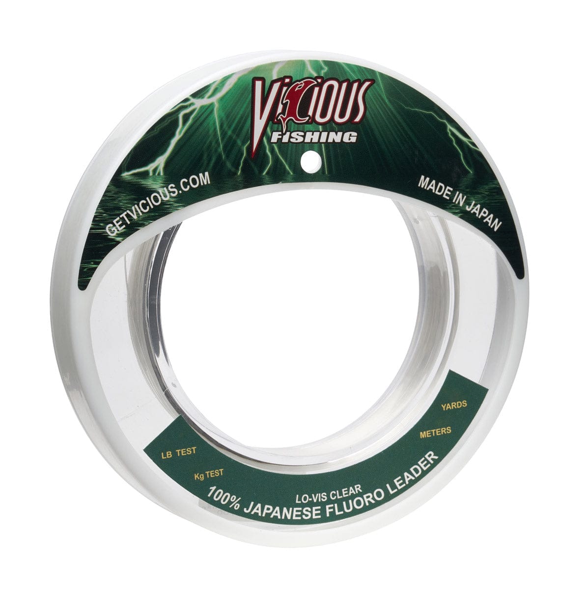 Vicious Fishing Fluorocarbon 33 Vicious 100% Japanese Fluorocarbon Leader - 200 Lb Test