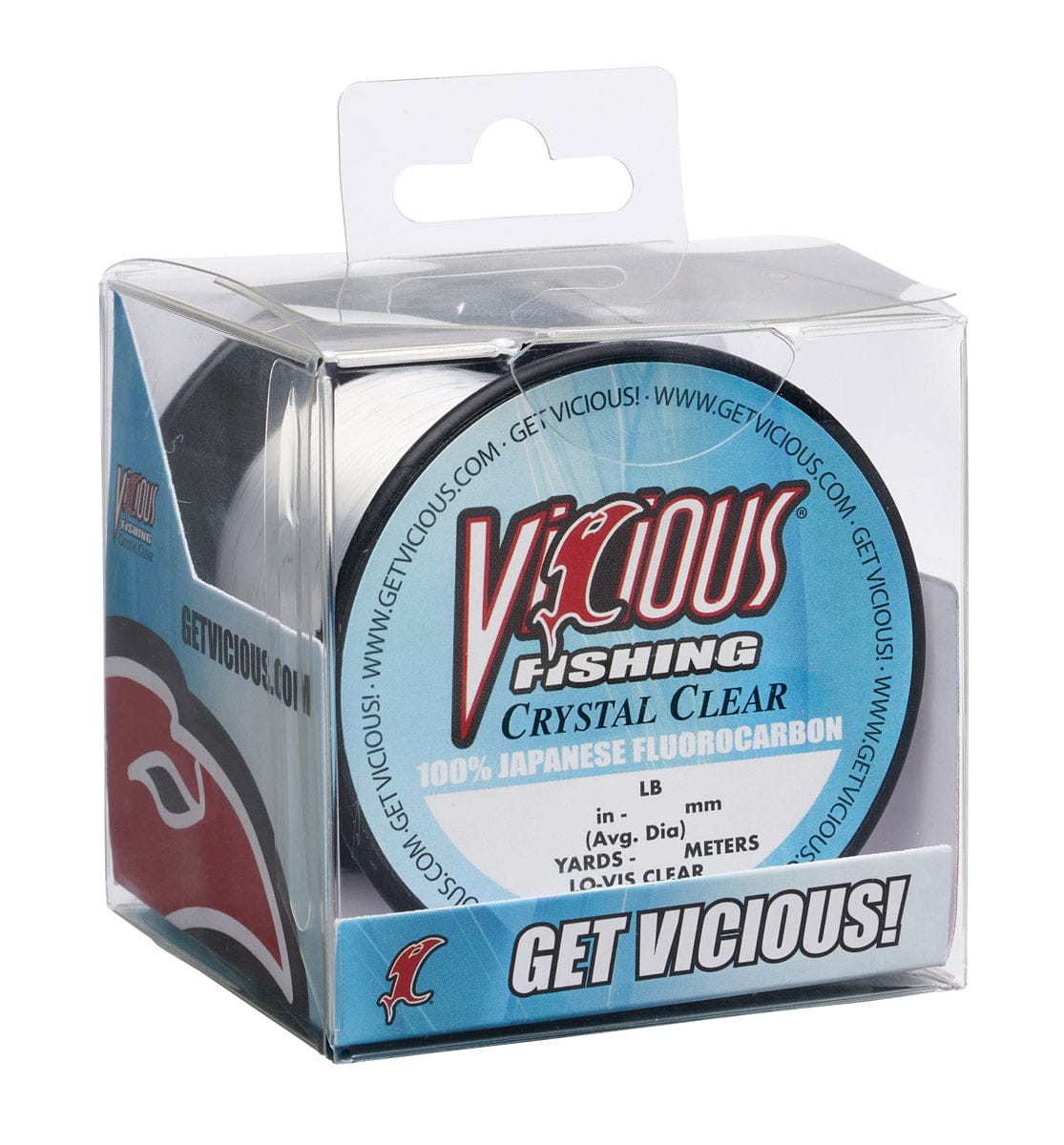 Vicious Fishing Fluorocarbon 500 Vicious Crystal Clear 100% Japanese Fluorocarbon - 25 Lb Test