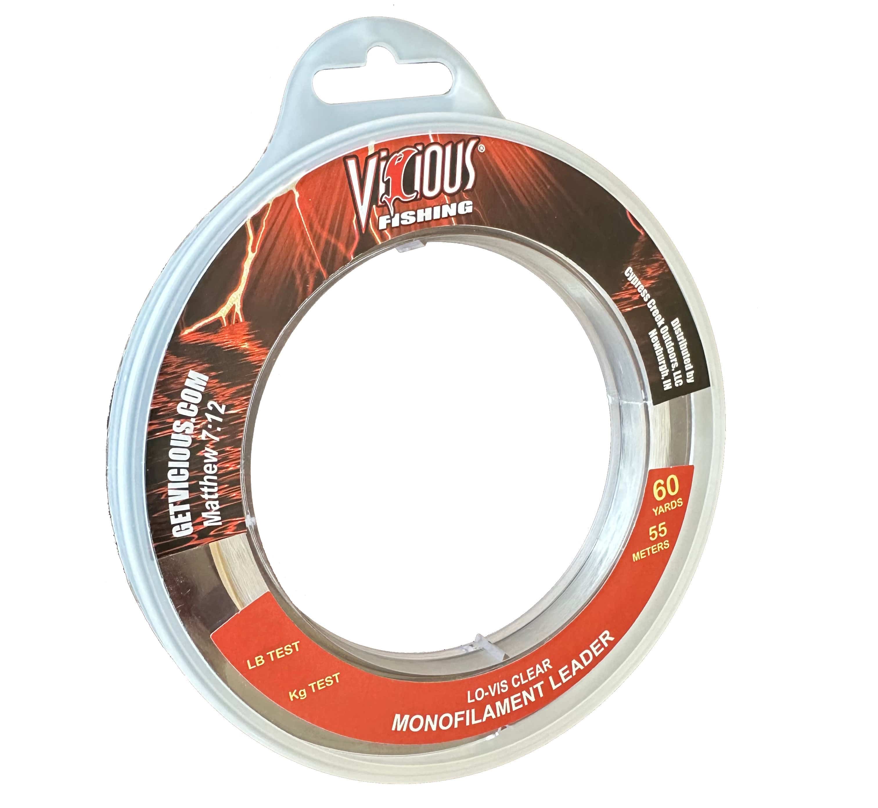 Vicious Fishing Monofilament 60 Vicious Mono Leader - 30 Lb Test