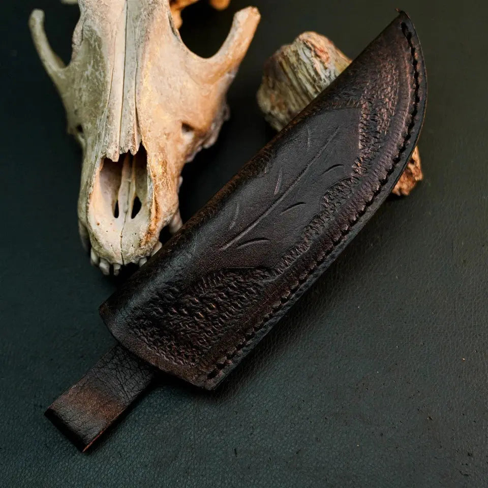 8.7" Handmade Hunting Knife – Full Tang Stainless Steel Resin Handle
