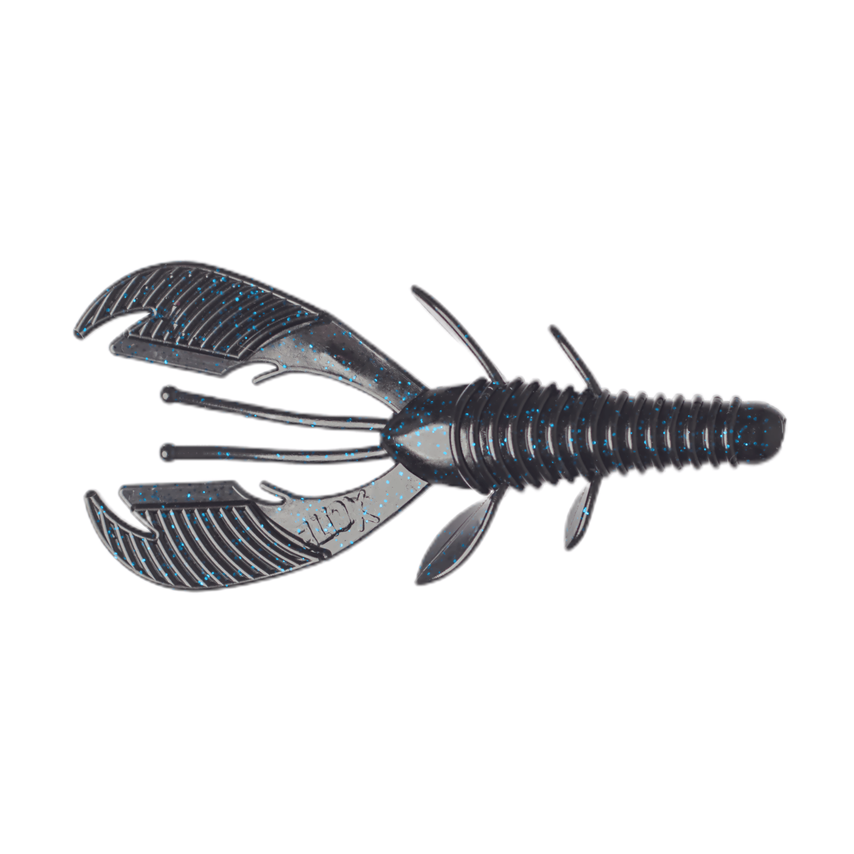 XCITE BAITS Soft Plastic Lure Black and Blue Raptor Tail Jr