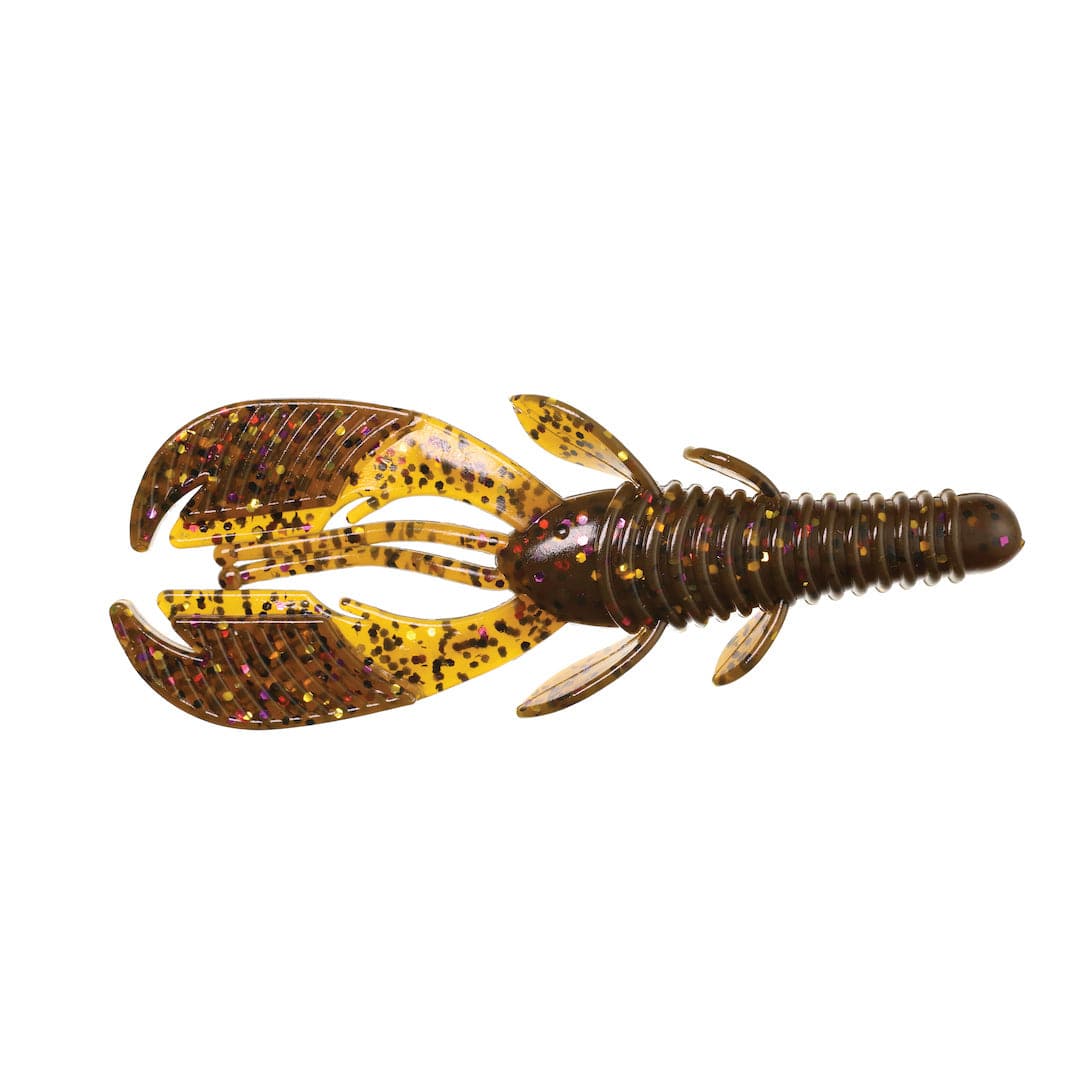 XCITE BAITS Soft Plastic Lure Green Pumpkin / Purple & Gold Raptor Tail Jr