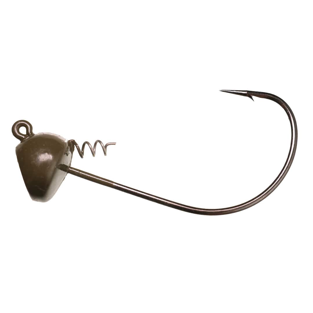 XCITE BAITS Terminal Tackle 5/8 oz 6/0) Hook (2PK) / Green Pumpkin X-LOCK SHAKEY HEAD