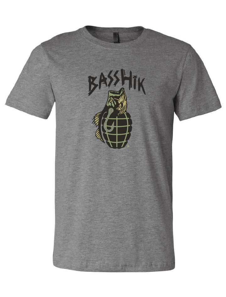 Basshik Shirts Grey / S Grenade Logo