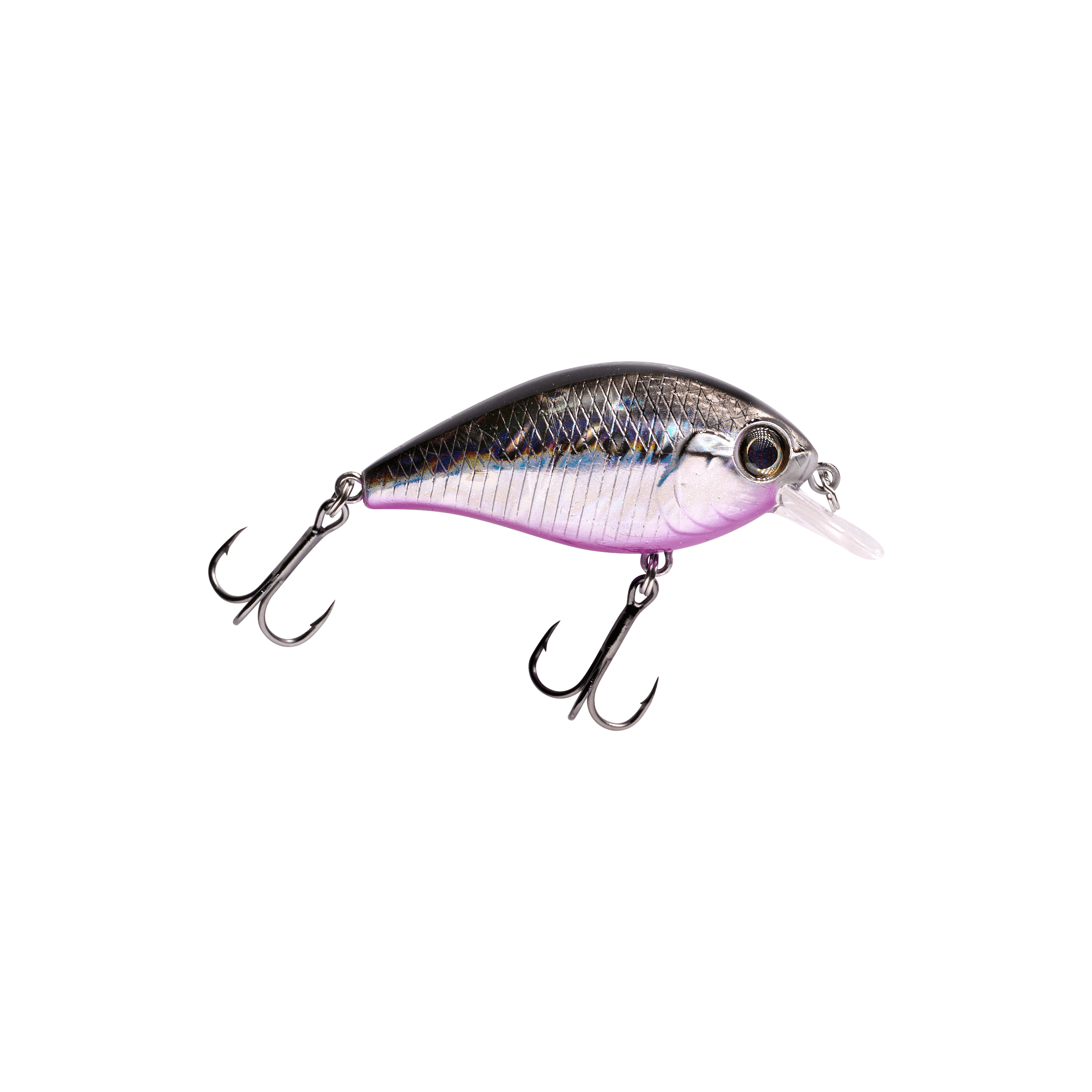 Bruiser Baits Squarebill Black Chrome Shiner Defender Squarebill