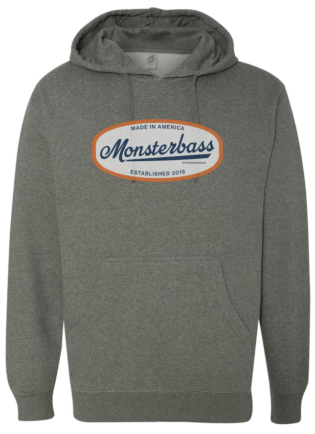 MONSTERBASS Hoodies & Outerwear Medium / Grey Retro Logo Hoodie