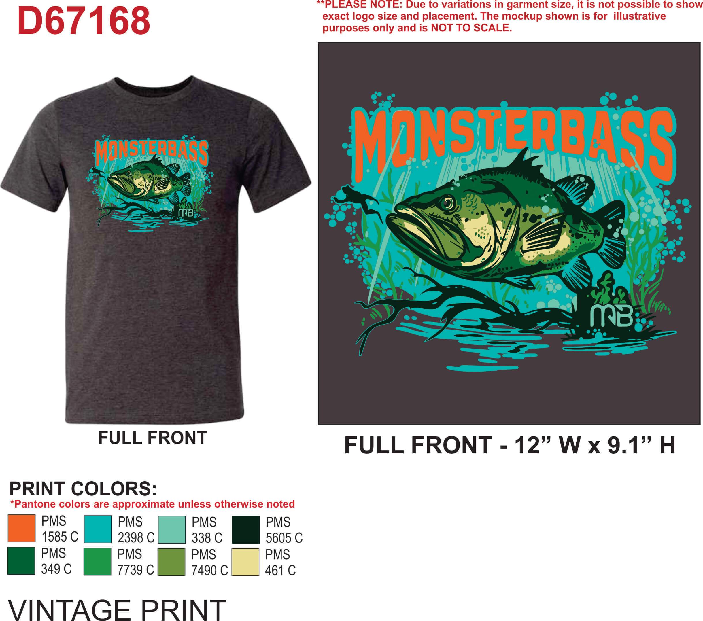 MONSTERBASS Shirts Swimin with Fishes